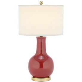Paris Single-Light Ceramic Table Lamp - Red