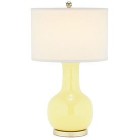 Paris Single-Light Ceramic Table Lamp - Yellow