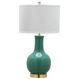 Paris Single-Light Ceramic Table Lamp - Emerald