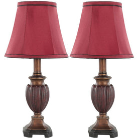 Hermione Two-Light Urn Table Lamps Set of 2 - Red