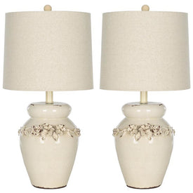 Marquesa Two-Light Vase Table Lamps Set of 2 - Cream