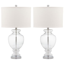 Morocco Two-Light Glass Lamp - Clear