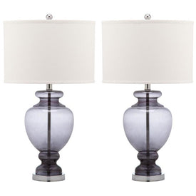 Morocco Two-Light Glass Lamp - Gray