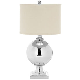 Alcott Single-Light Glass Table Lamp - Silver
