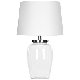 Evan Single-Light Fillable Glass Table Lamp - Clear