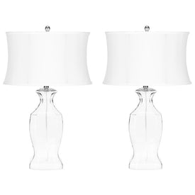 Wendy Two-Light Glass Table Lamps Set of 2 - Clear