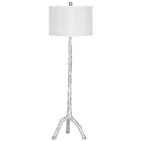Silver Single-Light Branch Floor Lamp - Silver
