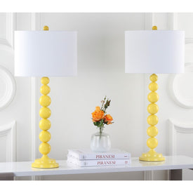 Jenna Two-Light Stacked Ball Table Lamps Set of 2 - Yellow