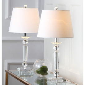 Imogene Two-Light Crystal Table Lamps Set of 2 - Clear