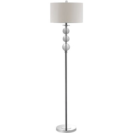 Pippa Single-Light Glass Globe Floor Lamp - Clear
