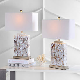 Tory Two-Light Shell Table Lamps Set of 2 - Cream