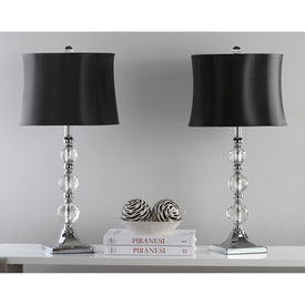 Maeve Two-Light Crystal Ball Table Lamps Set of 2 - Clear
