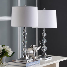 Maeve Two-Light Crystal Ball Table Lamps Set of 2 - Clear