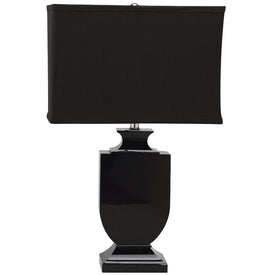 Darcy Single-Light Black Crystal Urn Table Lamp - Black