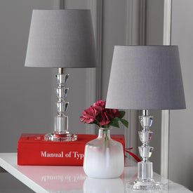 Harlow Two-Light Tiered Crystal Orb Table Lamps Set of 2 - Clear