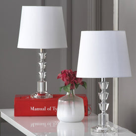 Harlow Two-Light Tiered Crystal Orb Table Lamps Set of 2 - Clear