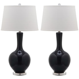 Blanche Two-Light Gourd Table Lamps Set of 2 - Navy
