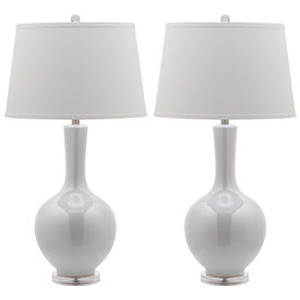 Blanche Two-Light Gourd Table Lamps Set of 2 - White