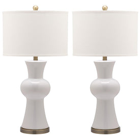 Lola Two-Light Column Table Lamps Set of 2 - White