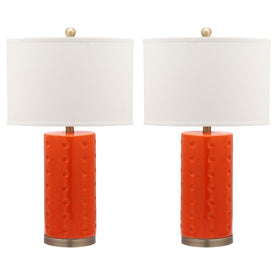 Roxanne Two-Light Table Lamps Set of 2 - Orange