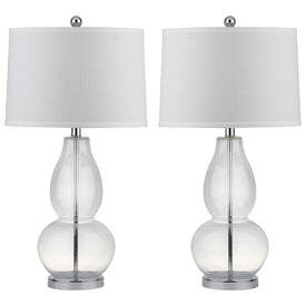 Mercurio Two-Light Double Gourd Table Lamps Set of 2 - Clear