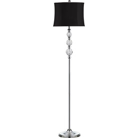 Venezia Single-Light Floor Lamp - Clear/Chrome