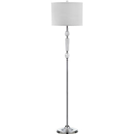 Fairmont Single-Light Floor Lamp - Clear/Chrome