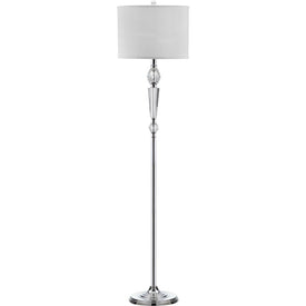 Savannah Single-Light Floor Lamp - Clear/Chrome