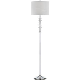 Lombard Single-Light Street Floor Lamp - Clear/Chrome