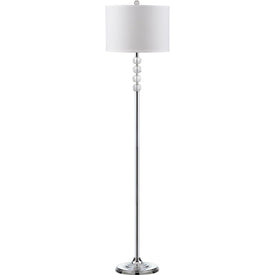 Vendome Single-Light Floor Lamp - Clear/Chrome
