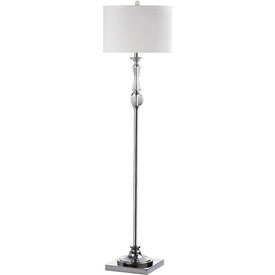 Canterbury Single-Light Floor Lamp - Clear/Chrome