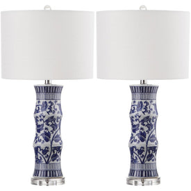 Sandy Two-Light Table Lamps Set of 2 - White/Blue