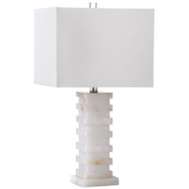 Cinder Single-Light Table Lamp - White Alabaster