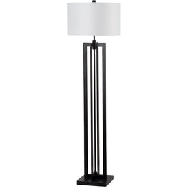 Tanya Single-Light Tower Floor Lamp - Black