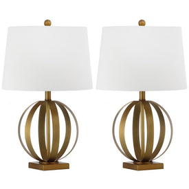 Euginia Two-Light Sphere Table Lamps Set of 2 - Gold