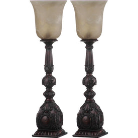 Dion Two-Light Artifact Table Lamps Set of 2 - Oil-Rubbed Bronze