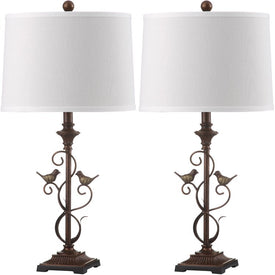 Birdsong Two-Light Table Lamps Set of 2 - Oil-Rubbed Bronze