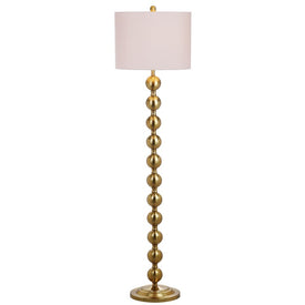Reflections Single-Light Stacked Ball Floor Lamp - Brass