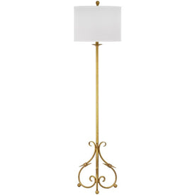 Elisa Single-Light Baroque Floor Lamp - Antique Gold