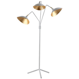 Iris Three-Light Floor Lamp - White