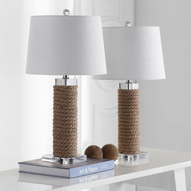 Boyd Two-Light Rope Table Lamps Set of 2 - Brown