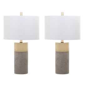 Oliver Two-Light Table Lamps Set of 2 - Gray