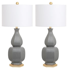 Cleo Two-Light Table Lamps Set of 2 - Gray