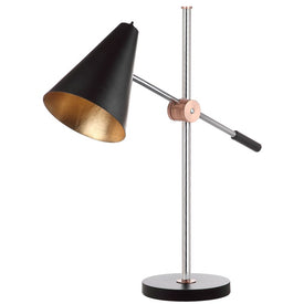 Alexus Single-Light Table Lamp - Chrome/Black