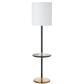 Janell Single-Light End Table Floor Lamp - Black