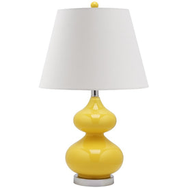 Eva Single-Light Double Gourd Glass Table Lamp - Yellow