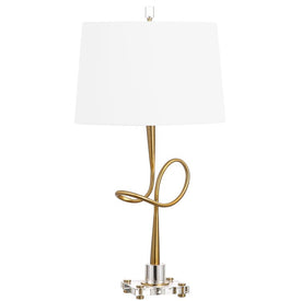 Hensley Single-Light Table Lamp - Gold/Clear