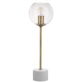Caden Single-Light Table Lamp - Brass Gold/White