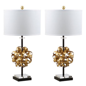 Lionel Two-Light Table Lamps Set of 2 - Gold/Black