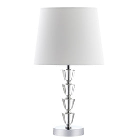 Belomy Single-Light Table Lamp - Clear/Chrome